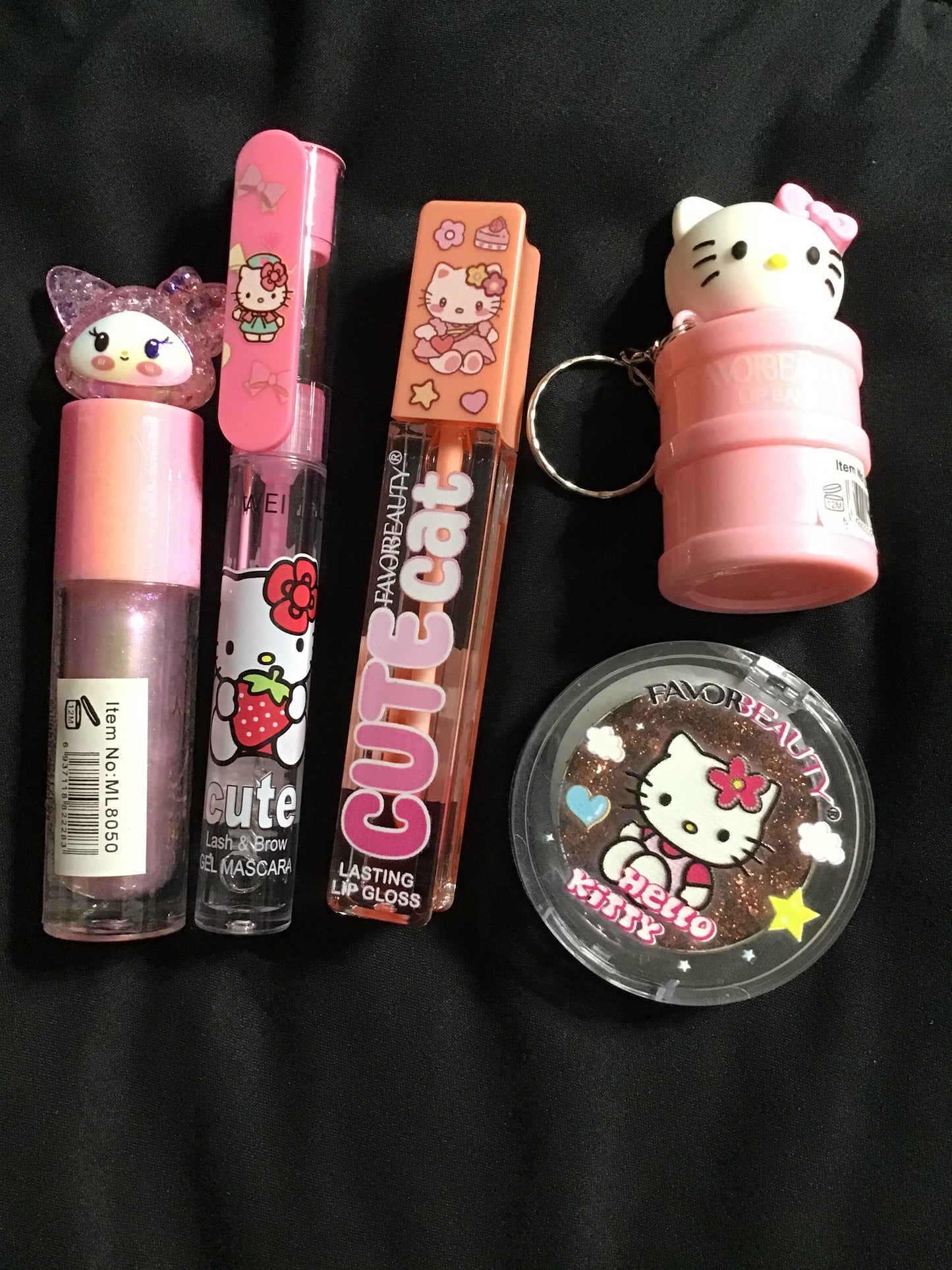 HK keychain lip gloss set
